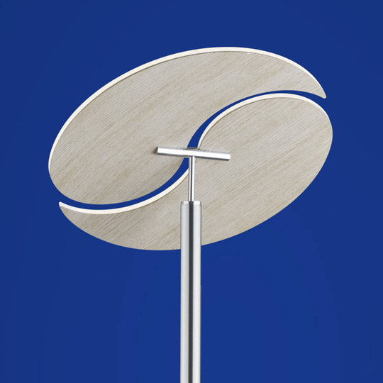 B-Leuchten Malibu LED-golvlampa, dimbar, ljust trä