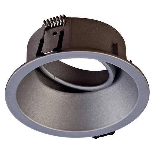 Inbyggnadslampa Comfort, rund, aluminium