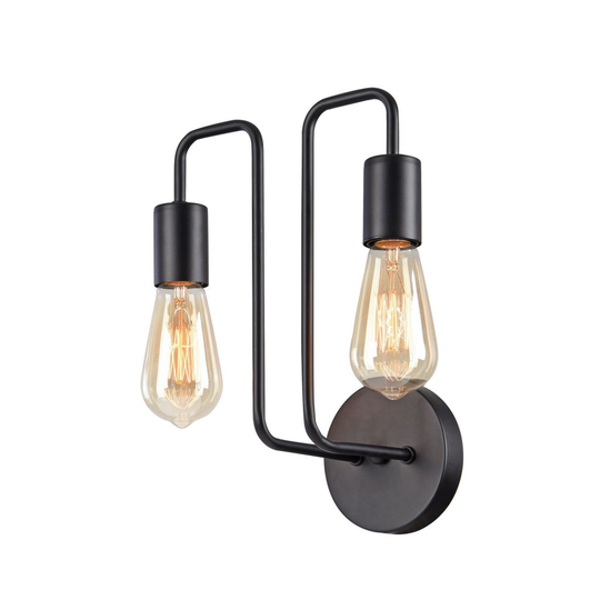 Gilbert vägglampa 2L (Svart)
