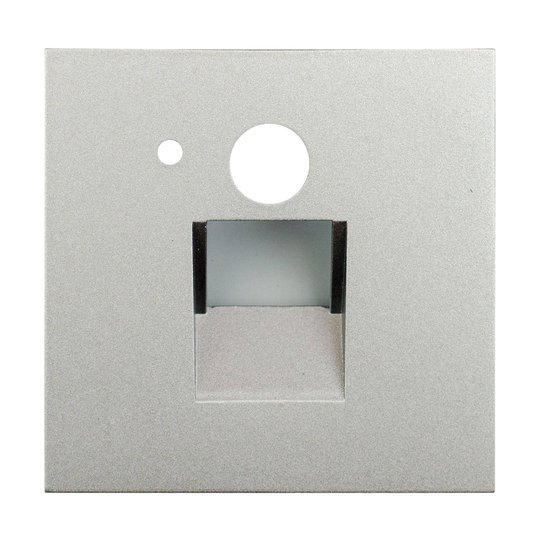 Arcchio Neru LED-inbyggnadslampa, kantig silver