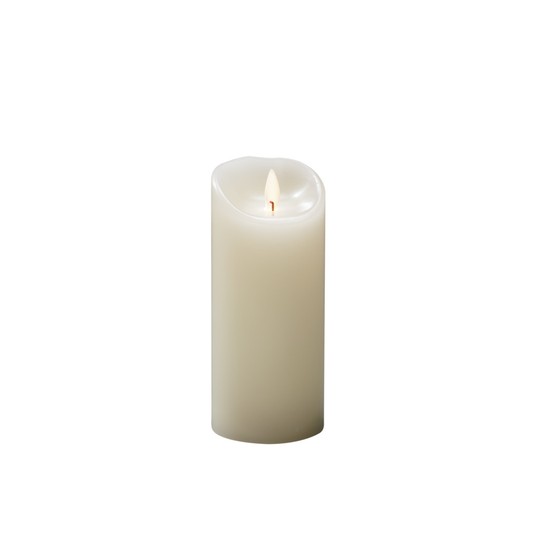 Vaxljus 7,5x17,8 cm LED vitt (Gräddvit)