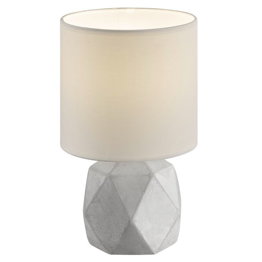 Textil-bordslampa Pike m. diamantformad fot