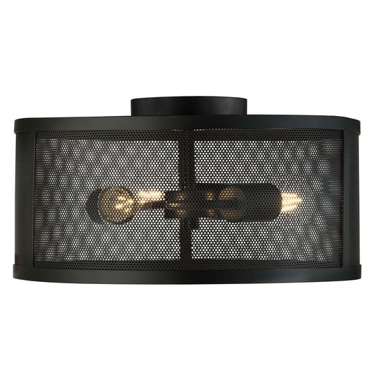 Taklampa Fishnet av metall i svart