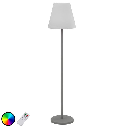 LED-solcellsgolvlampa Menorca, färgväxel, IP44
