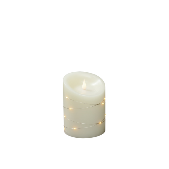 Vaxljus 10x14cm LED gräddvitt (Gräddvit)