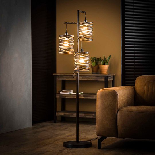 Golvlampa Spindlight, 3 lampor, höjd 150 cm