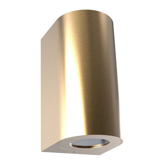 Utomhusvägglampa Canto Maxi 2, mässing