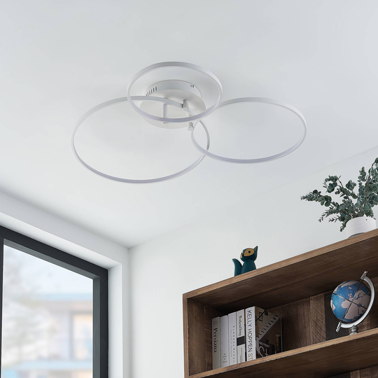 Lindby Rayk LED-taklampa, matt vit