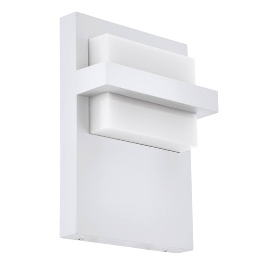 LED-utomhusvägglampa Culpina av aluminium, vit