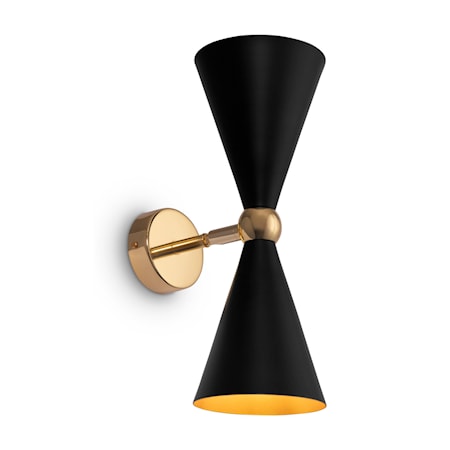 Vesper Vägglampa Svart/Guld