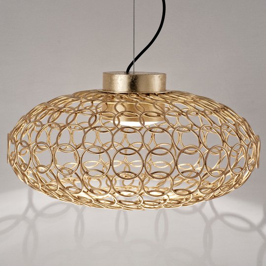 Terzani G. R. A. - oval designerhänglampa, guld