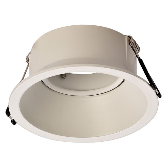 Inbyggnadslampa Comfort, rund, matt vit