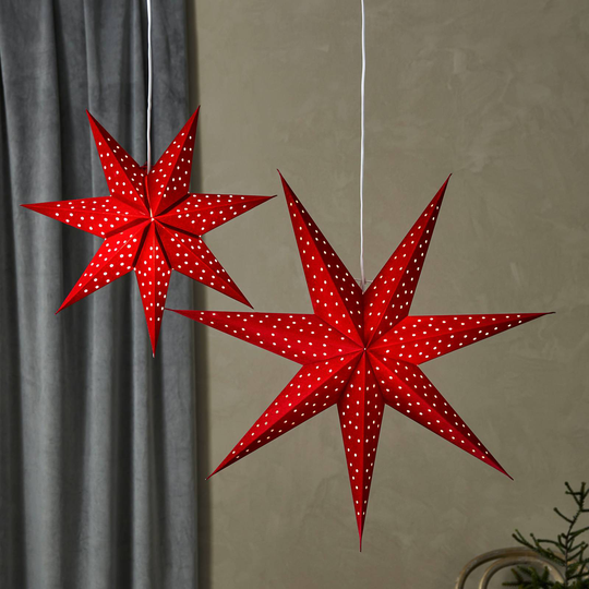 LED-hänglampa Blink, sammetsoptik Ø 45 cm röd