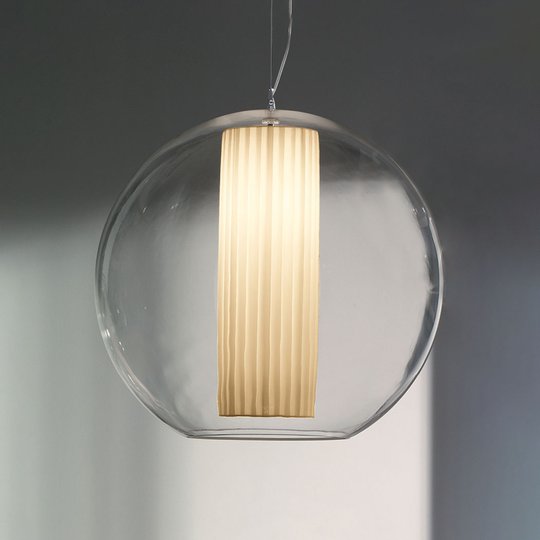 Modo Luce Bolla hänglampa vit tyg Ø 50 cm
