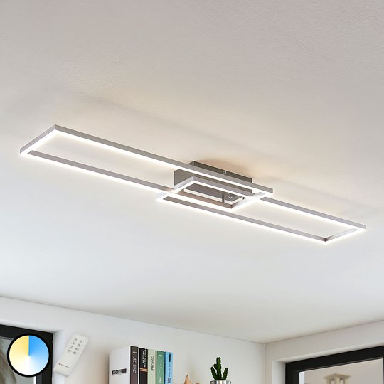 LED-taklampa Quadra, dimbar, 2 ljuskällor, 110 cm