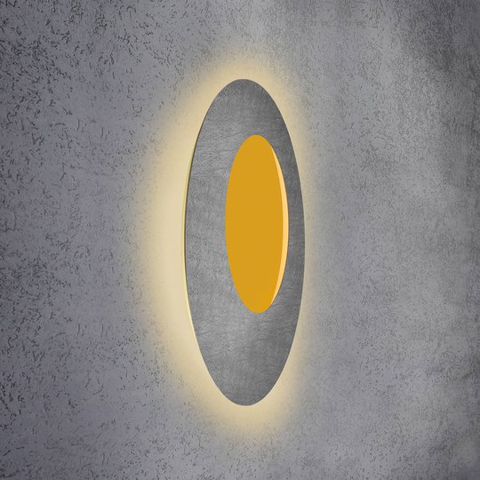 Escale Blade Open LED-vägglampa RGB+W betong Ø79cm