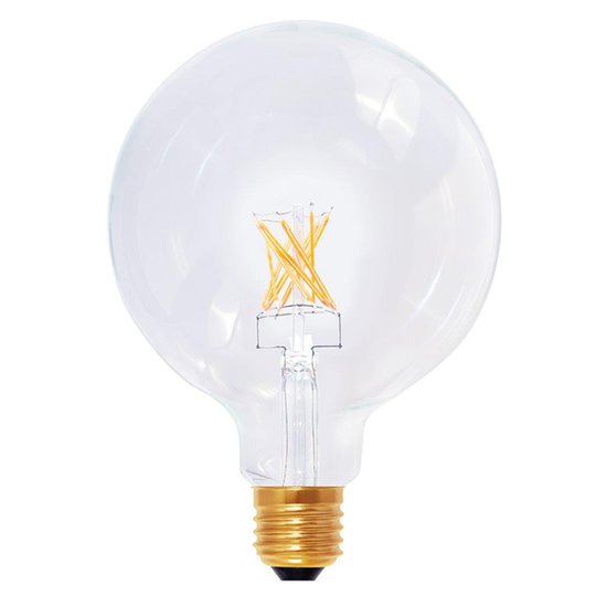 E27 8W 922 LED-globlampa G125 i kolfiberdesign