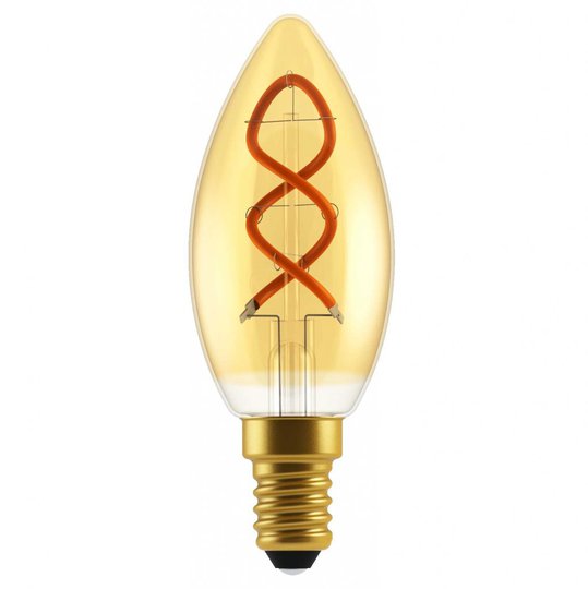 E14 kronljus Amber deco LED dimbar