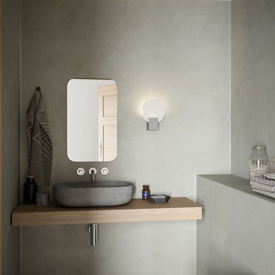 LED-vägglampa Hester, IP44, vit