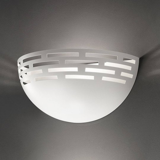 Greka – vacker LED-vägglampa i vitt