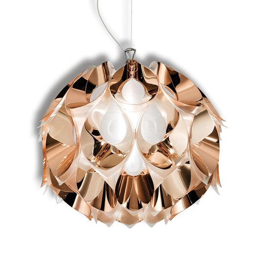 Kopparfärgad hänglampa Flora, 36 cm