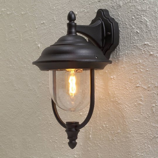 Enkel utomhusvägglampa PARMA hängande, svart