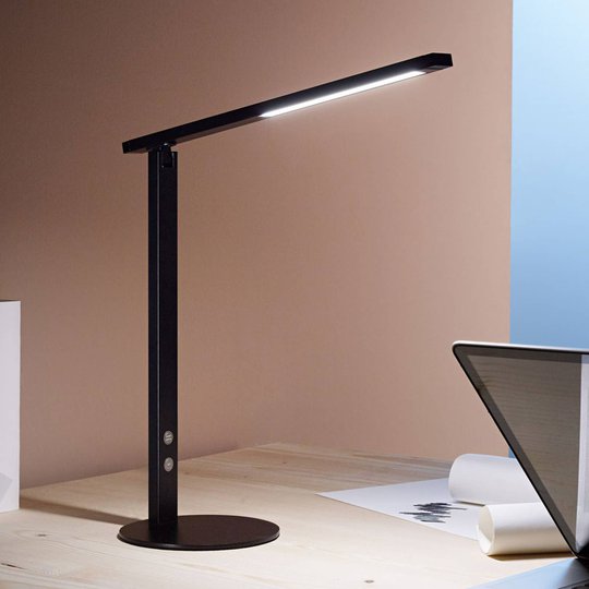 LED-skrivbordslampa ideal med dimmer, svart