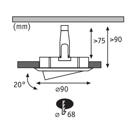 Paulmann GU10-inbyggnadslampa 3-pack set järn