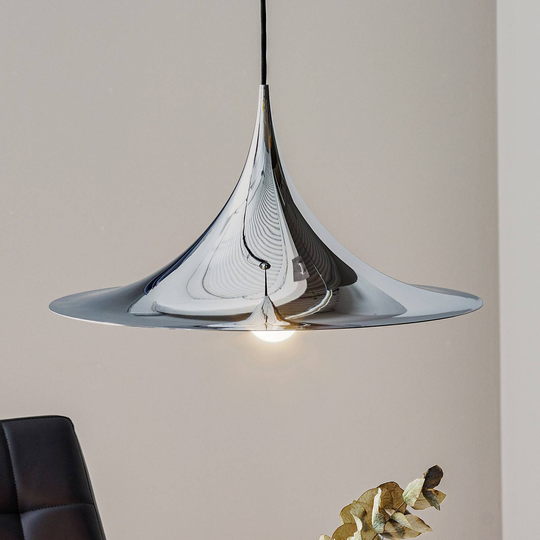 GUBI Semi pendellampa krom Ø 47 cm