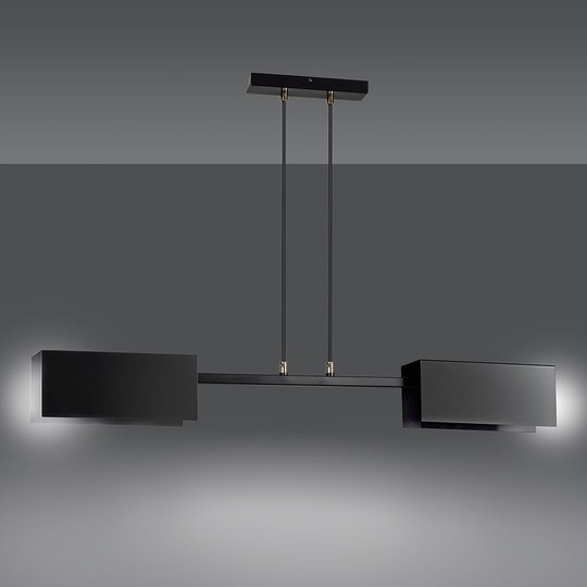 Hänglampa Tolos 2 Black med två metallskärmar