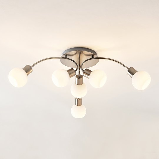 Lindby Tancerdi LED-taklampa i nickel