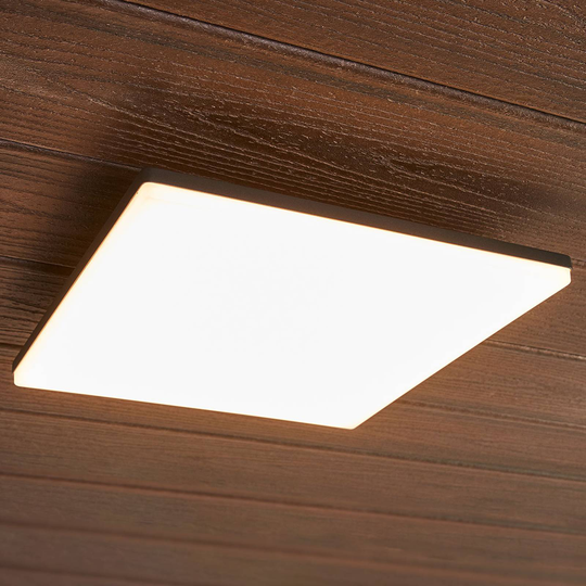 Kvadratisk LED-taklampa Henni för utomhusbruk