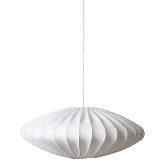 Ellipse 65cm bomull taklampa (Vit)