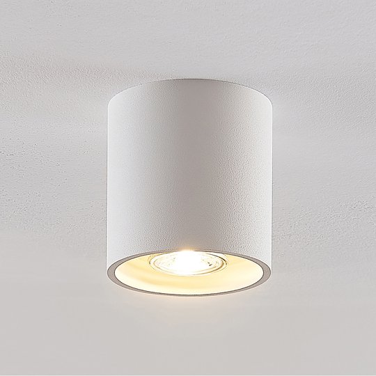 Lindby Parvin aluminium-downlight, rund, vit
