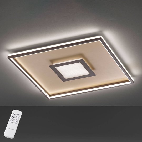 LED-taklampa Bug fyrkantig, rost 40 x 40 cm