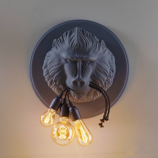 Karman Ugo Lino - designer-vägglampa, grå