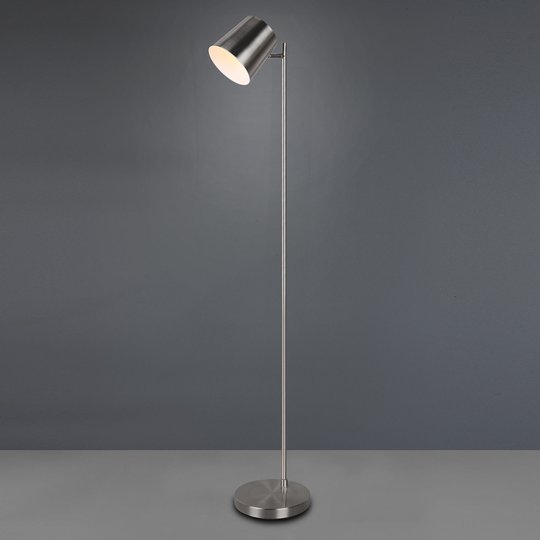 LED-golvlampa Blake med batteri, dimbar, nickel