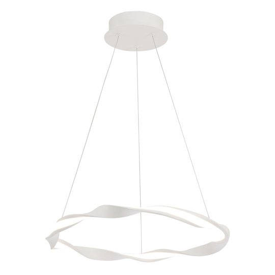 LED-hänglampa Madagascar, sandvit, Ø 51 cm