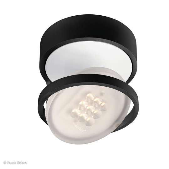 Nimbus Rim R 9 LED-taklampa Ø 11 cm 927 svart