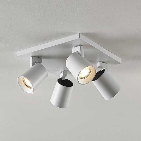 Takspotlight Iavo, justerbar, vit, 4 lampor