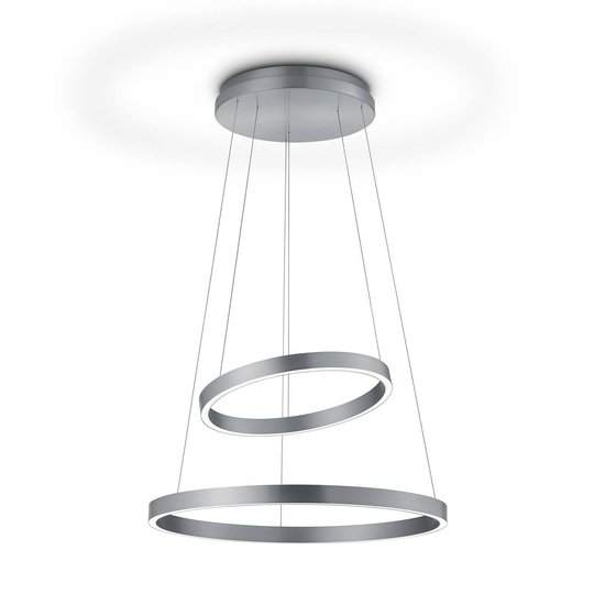LED-hänglampa Lora P nickel matt, geststyrning