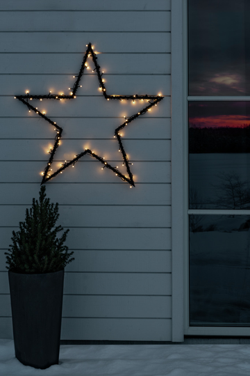 Slinga 200 varmvita LED (Svart)