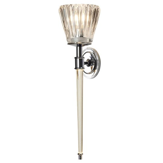 LED-vägglampa Agatha, krom