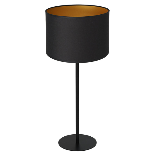Bordslampa Soho, cylindrisk 56 cm svart/guld
