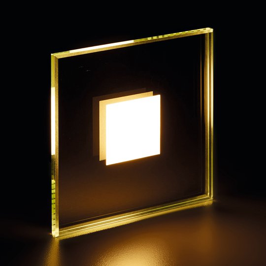 LED-inbyggnadslampa Fortune, spegelglas