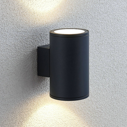 LED-utomhusvägglampa Visavia, 2 ljuskällor