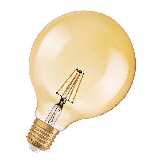 OSRAM LED-lampa E27 Vintage 1906 7W glob gold dim