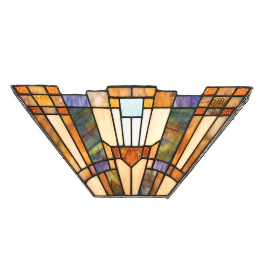 Vägglampa Inglenook med färgglatt glas