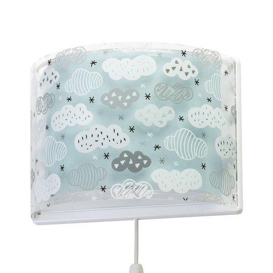 Vägglampa för barnrum Clouds i blått