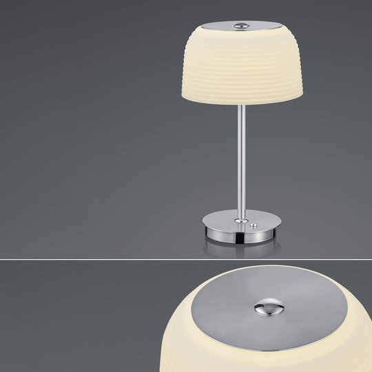 BANKAMP Nelia bordslampa ZigBee dimbar nickel